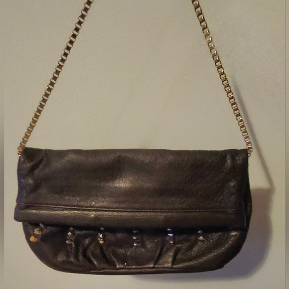 LOFT Handbags - Ann Taylor LOFT Leather Studded Purse with Chain Strap